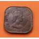 MALASIA y BORNEO BRITANICO 1 CENTIMO 1957 ISABEL II KM.5 Modulo Pequeño MONEDA DE BRONCE MBC+ Malaya & Bristish Borneo