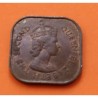 MALASIA y BORNEO BRITANICO 1 CENTIMO 1957 ISABEL II KM.5 Modulo Pequeño MONEDA DE BRONCE MBC+ Malaya & Bristish Borneo