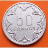 . República del CONGO (Letra C) ESTADOS DEL AFRICA CENTRAL 50 FRANCOS 1978 ANTILOPES KM.11 MONEDA DE NICKEL MBC+ Central States