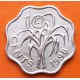 SWAZILANDIA 10 CENTIMOS DE LILANGENI 1998 REY MSWATI III y CAÑA DE AZUCAR KM.49 @FORMA LOBULADA@ MONEDA DE NICKEL SC-