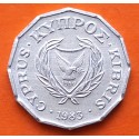 CHIPRE 1/2 CENTIMO 1983 FLORA HOJAI KM. 52 MONEDA DE ALUMINIO SC- FORMA LOBULADA Cyprus