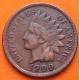 ESTADOS UNIDOS 1 CENTAVO 1900 BUSTO DE INDIO y ESCUDO KM.90A MONEDA DE BRONCE MBC- USA 1 Cent INDIAN HEAD