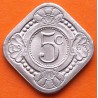 ANTILLAS HOLANDESAS 5 CENTIMOS 1963 VALOR y CARACTERES KM. 13 MONEDA DE NICKEL SC- Netherland Antilles