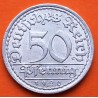 ALEMANIA 50 PFENNIG 1920 A CEREALES República del Weimar KM.27 MONEDA DE ALUMINO SC Germany 50 Reichspfennig