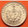 CUBA 1 PESO 1985 ESTRELLA - PATRIA o MUERTE KM.105 MONEDA DE LATON SC-