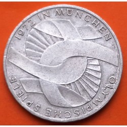 ALEMANIA 10 MARCOS 1972 D ANILLOS OLÍMPICOS OLIMPIADA DE MUNICH KM.131 MONEDA DE PLATA MBC- Germany silver R/3