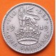 INGLATERRA 1 SHILLING 1949 JORGE VI y LEON SOBRE CORONA diseño INGLES KM.876 MONEDA DE NICKEL MBC+ UK United Kingdom