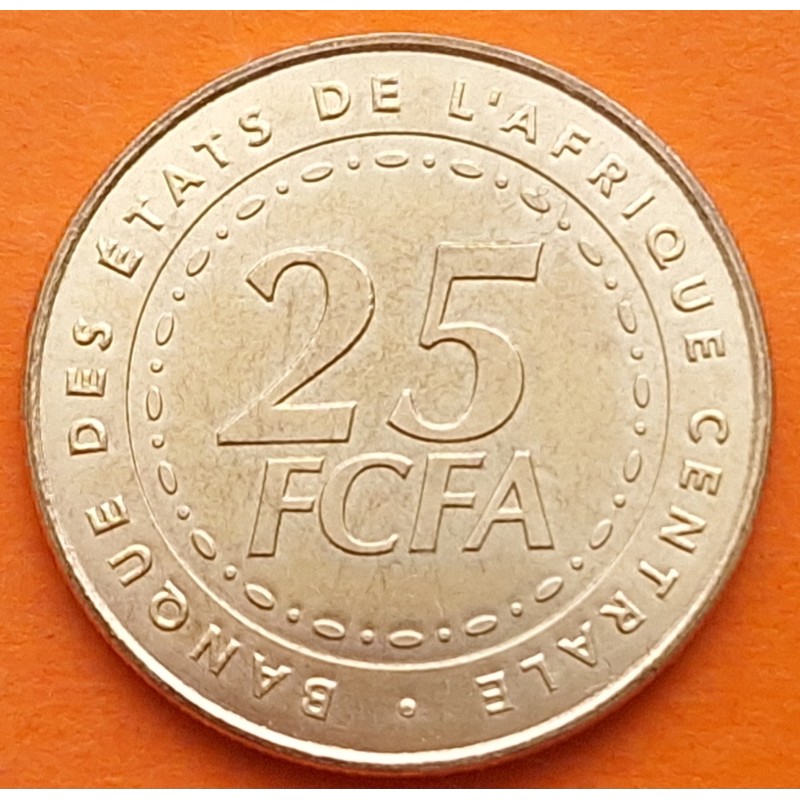 ESTADOS DEL AFRICA CENTRAL 25 FRANCOS 2006 FLORES KM.20 MONEDA DE LATON SC- Etats de L'Afrique Centrale 25 FRANCS FCFA