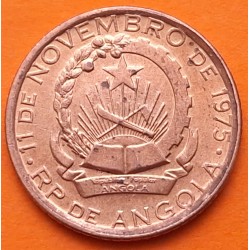 ANGOLA 20 KWANZAS 1978 ESCUDO NACIONAL y VALOR KM.87 MONEDA DE NICKEL MBC- Ex colonia de Portugal R/2