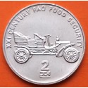 KOREA DEL NORTE 2 WON 2002 COCHE ANTIGUO KM.197 MONEDA DE ALUMINIO SC- North Korea OLD CAR