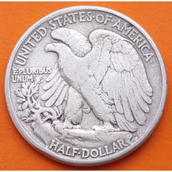 ESTADOS UNIDOS 1/2 DOLAR 1943 P WALKING LIBERTY KM.142 MONEDA DE PLATA USA silver Half Dollar WWII R/3