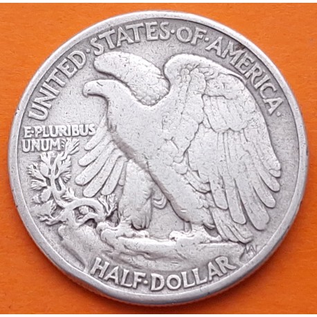 ESTADOS UNIDOS 1/2 DOLAR 1943 P WALKING LIBERTY KM.142 MONEDA DE PLATA USA silver Half Dollar WWII R/3