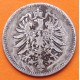 ALEMANIA 1 MARCO 1875 A AGUILA del EMPERADOR GUILLERMO I KM.7 MONEDA DE PLATA MBC- Germany 1 Mark DEUTSCHES REICH