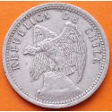 CHILE 20 CENTAVOS 1939 Ceca de SANTIAGO So ESCUDO NACIONAL KM.167.3 MONEDA DE NICKEL MBC+ Republica WWII