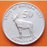 ERITREA 50 CENTIMOS 1991 ANTILOPE y ESCUDO KM.47 MONEDA DE ACERO SC- Africa
