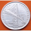 PORTUGAL 20 ESCUDOS 1966 PUENTE SALAZAR y ESCUDO NACIONAL KM.592 MONEDA DE PLATA SC- Silver R/1