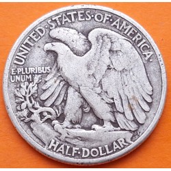 ESTADOS UNIDOS 1/2 DOLAR 1945 P WALKING LIBERTY KM.142 MONEDA DE PLATA MUY CIRCULADA USA silver Half Dollar WWII