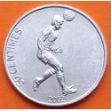 CONGO 50 CENTIMOS 2002 JUGADOR DE FUTBOL Kinshasa KM.75 MONEDA DE ALUMINIO SC República Democrática