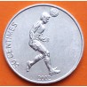 CONGO 50 CENTIMOS 2002 JUGADOR DE FUTBOL Kinshasa KM.75 MONEDA DE ALUMINIO SC República Democrática