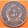 @ESCASA@ ARGENTINA 2 CENTAVOS 1889 DAMA LIBERTAD KM.32 MONEDA DE BRONCE MBC- Latin Monetary Union
