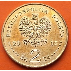 POLONIA 2 ZLOTY 2002 REY AUGUST II EL FUERTE 1709 1733 KM.439 MONEDA DE LATON SC Poland 2 Zlotych ZL