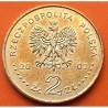 POLONIA 2 ZLOTY 2002 REY AUGUST II EL FUERTE 1709 1733 KM.439 MONEDA DE LATON SC Poland 2 Zlotych ZL