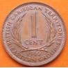 TERRITORIOS BRITANICOS DEL CARIBE 1 CENTAVO 1965 VALOR KM.2 MONEDA DE COBRE SC- British Caribbean Territories