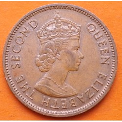 TERRITORIOS BRITANICOS DEL CARIBE 1 CENTAVO 1965 VALOR KM.2 MONEDA DE COBRE SC-  British Caribbean Territories