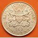 KENIA 10 CENTIMOS 1991 DANIEL TOROITICH ARAP MOI KM.18 NICKEL y LATON SC- Kenya coin