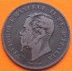 ITALIA 5 CENTESIMI 1861 M Ceca de MILAN Rey VITTORIO EMANUELE KM.3.2 MONEDA COBRE MBC + RAYITAS Italy 5 Centimos