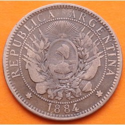 ARGENTINA 2 CENTAVOS 1892 DAMA LIBERTAD KM.33 MONEDA DE BRONCE MBC + Latin Monetary Union