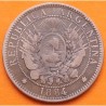 ARGENTINA 2 CENTAVOS 1892 DAMA LIBERTAD KM.33 MONEDA DE BRONCE MBC + Latin Monetary Union