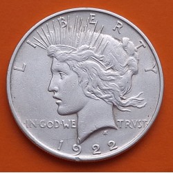 ESTADOS UNIDOS 1 DOLAR 1922 PEACE PAZ KM.150 MONEDA DE PLATA MBC+ USA $1 Dollar silver coin R/2