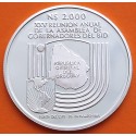 . @RARA - VER FOTOS@ URUGUAY 2000 PESOS 1984 BANCOS DEL DESARROLLO Escudo Antiguo BID MEETING KM.87 MONEDA DE PLATA PROOF