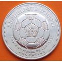 HAITI 50 GOURDES 1977 BALÓN - MUNDIAL DE FÚTBOL ARGENTINA 1978 KM.127 MONEDA DE PLATA PROOF