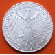 ALEMANIA 10 MARCOS 1972 D ANAGRAMA CIRCULAR OLIMPIADA DE MUNICH Leyenda IN DEUTSLAND KM.130 MONEDA DE PLATA SC- Germany 10 Marks