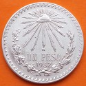 MEXICO 1 PESO 1932 GORRO FRIGIO KM.455 MONEDA DE PLATA @LIMPIADA@ ESTADOS UNIDOS MEXICANOS R/1