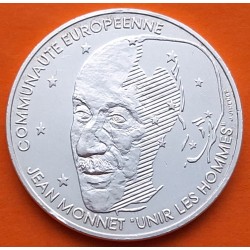 FRANCIA 100 FRANCOS 1992 JEAN MONNET KM.1120 MONEDA DE PLATA SC France 100 Francs silver @IMPERFECCIONES@ R/1