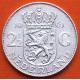 HOLANDA 2,50 GULDEN 1961 REINA JULIANA y LEON CON ESPADA KM.185 MONEDA DE PLATA MBC+ The Netherlands silver 0,35 ONZAS