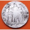 1ª REPÚBLICA x FRANCIA 5 FRANCOS 1800 L'AN 9 BURDEOS Letra K UNION et FORCE KM.288 MONEDA DE PLATA France Bourdeaux