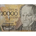 @PVP NUEVO 65€@ VENEZUELA 20000 BOLIVARES 2002 LORO TROPICAL y CASCADA DE AGUA Pick 86 BILLETE CIRCULADO