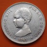 ESPAÑA 5 PESETAS 1891 * 18 91 PGM REY ALFONSO XIII KM.689 MONEDA DE PLATA (DURO) Spain silver R/5