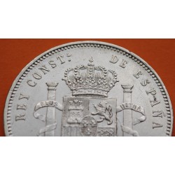 ESPAÑA 5 PESETAS 1891 * 18 91 PGM REY ALFONSO XIII KM.689 MONEDA DE PLATA (DURO) Spain silver R/5