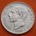 ESPAÑA 5 PESETAS 1884 * 18 84 MSM REY ALFONSO XII KM.688 MONEDA DE PLATA (DURO) Spain silver R/4