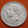 ESPAÑA 5 PESETAS 1884 * 18 84 MSM REY ALFONSO XII KM.688 MONEDA DE PLATA (DURO) Spain silver R/4