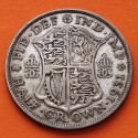 INGLATERRA 1/2 CORONA 1931 REY JORGE V KM.835 MONEDA DE PLATA MUY CIRCULADA Great Britain UK Half Crown silver