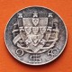 PORTUGAL 2,50 ESCUDOS 1945 CARABELA KM.580 MONEDA DE PLATA MUY CIRCULADA República silver WWII R/2