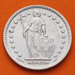 SUIZA 1 FRANCO 1921 B DAMA y VALOR KM.24 MONEDA DE PLATA MBC+ Switzerland 1 Franc silver coin