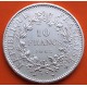 FRANCIA 10 FRANCOS 1966 HERCULES KM.932 MONEDA DE PLATA EBC + IMPERFECCIONES France 10 Francs 0,72 ONZAS R/4