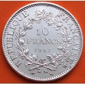 FRANCIA 10 FRANCOS 1967 HERCULES KM.932 MONEDA DE PLATA EBC + IMPERFECCIONES France 10 Francs 0,72 ONZAS R/4